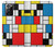 S3814 Composition de dessin au trait Piet Mondrian Etui Coque Housse pour Samsung Galaxy Note 20 Ultra, Ultra 5G