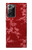 S3817 Motif de fleurs de cerisier floral rouge Etui Coque Housse pour Samsung Galaxy Note 20 Ultra, Ultra 5G