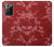 S3817 Motif de fleurs de cerisier floral rouge Etui Coque Housse pour Samsung Galaxy Note 20 Ultra, Ultra 5G