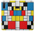 S3814 Composition de dessin au trait Piet Mondrian Etui Coque Housse pour Samsung Galaxy Note 10