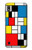 S3814 Composition de dessin au trait Piet Mondrian Etui Coque Housse pour Samsung Galaxy A10