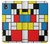 S3814 Composition de dessin au trait Piet Mondrian Etui Coque Housse pour Samsung Galaxy A10
