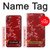 S3817 Motif de fleurs de cerisier floral rouge Etui Coque Housse pour Samsung Galaxy A10