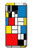 S3814 Composition de dessin au trait Piet Mondrian Etui Coque Housse pour Samsung Galaxy A20, Galaxy A30