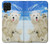 S3794 Ours polaire arctique amoureux de la peinture de phoque Etui Coque Housse pour Samsung Galaxy A22 4G
