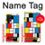S3814 Composition de dessin au trait Piet Mondrian Etui Coque Housse pour Samsung Galaxy A32 5G