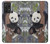 S3793 Peinture de neige mignon bébé panda Etui Coque Housse pour Samsung Galaxy A72, Galaxy A72 5G