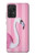 S3805 Flamant Rose Pastel Etui Coque Housse pour Samsung Galaxy A72, Galaxy A72 5G