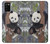 S3793 Peinture de neige mignon bébé panda Etui Coque Housse pour Samsung Galaxy A02s, Galaxy M02s