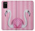 S3805 Flamant Rose Pastel Etui Coque Housse pour Samsung Galaxy A02s, Galaxy M02s