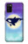 S3807 Killer Whale Orca Lune Pastel Fantaisie Etui Coque Housse pour Samsung Galaxy A02s, Galaxy M02s
