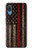 S3804 Graphique de drapeau de ligne rouge en métal de pompier Etui Coque Housse pour Samsung Galaxy A04, Galaxy A02, M02