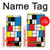 S3814 Composition de dessin au trait Piet Mondrian Etui Coque Housse pour Samsung Galaxy A04, Galaxy A02, M02