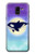 S3807 Killer Whale Orca Lune Pastel Fantaisie Etui Coque Housse pour Samsung Galaxy J6 (2018)