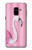 S3805 Flamant Rose Pastel Etui Coque Housse pour Samsung Galaxy A8 (2018)