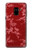 S3817 Motif de fleurs de cerisier floral rouge Etui Coque Housse pour Samsung Galaxy A8 (2018)