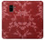 S3817 Motif de fleurs de cerisier floral rouge Etui Coque Housse pour Samsung Galaxy A8 (2018)
