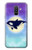 S3807 Killer Whale Orca Lune Pastel Fantaisie Etui Coque Housse pour Samsung Galaxy A6+ (2018), J8 Plus 2018, A6 Plus 2018