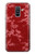 S3817 Motif de fleurs de cerisier floral rouge Etui Coque Housse pour Samsung Galaxy A6+ (2018), J8 Plus 2018, A6 Plus 2018