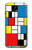 S3814 Composition de dessin au trait Piet Mondrian Etui Coque Housse pour Samsung Galaxy J5 (2017) EU Version
