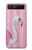 S3805 Flamant Rose Pastel Etui Coque Housse pour Samsung Galaxy Z Flip 5G