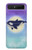 S3807 Killer Whale Orca Lune Pastel Fantaisie Etui Coque Housse pour Samsung Galaxy Z Flip 5G