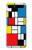 S3814 Composition de dessin au trait Piet Mondrian Etui Coque Housse pour Samsung Galaxy Z Flip 5G