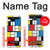 S3814 Composition de dessin au trait Piet Mondrian Etui Coque Housse pour Samsung Galaxy Z Flip 5G