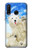S3794 Ours polaire arctique amoureux de la peinture de phoque Etui Coque Housse pour Huawei P30 lite