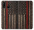 S3804 Graphique de drapeau de ligne rouge en métal de pompier Etui Coque Housse pour Huawei P30 lite