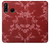 S3817 Motif de fleurs de cerisier floral rouge Etui Coque Housse pour Huawei P30 lite