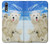 S3794 Ours polaire arctique amoureux de la peinture de phoque Etui Coque Housse pour Huawei P20