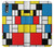 S3814 Composition de dessin au trait Piet Mondrian Etui Coque Housse pour Huawei P20