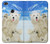 S3794 Ours polaire arctique amoureux de la peinture de phoque Etui Coque Housse pour Huawei P8 Lite (2017)