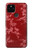 S3817 Motif de fleurs de cerisier floral rouge Etui Coque Housse pour Google Pixel 5