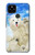 S3794 Ours polaire arctique amoureux de la peinture de phoque Etui Coque Housse pour Google Pixel 4a 5G