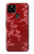 S3817 Motif de fleurs de cerisier floral rouge Etui Coque Housse pour Google Pixel 4a 5G