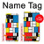 S3814 Composition de dessin au trait Piet Mondrian Etui Coque Housse pour Google Pixel 4a