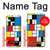 S3814 Composition de dessin au trait Piet Mondrian Etui Coque Housse pour Google Pixel 3a