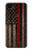 S3804 Graphique de drapeau de ligne rouge en métal de pompier Etui Coque Housse pour Google Pixel 3a XL