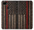 S3804 Graphique de drapeau de ligne rouge en métal de pompier Etui Coque Housse pour Google Pixel 3a XL
