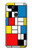 S3814 Composition de dessin au trait Piet Mondrian Etui Coque Housse pour Google Pixel 3a XL