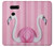 S3805 Flamant Rose Pastel Etui Coque Housse pour LG V30, LG V30 Plus, LG V30S ThinQ, LG V35, LG V35 ThinQ