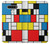 S3814 Composition de dessin au trait Piet Mondrian Etui Coque Housse pour LG Stylo 6
