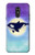S3807 Killer Whale Orca Lune Pastel Fantaisie Etui Coque Housse pour LG Q Stylo 4, LG Q Stylus