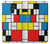 S3814 Composition de dessin au trait Piet Mondrian Etui Coque Housse pour LG Q Stylo 4, LG Q Stylus
