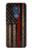 S3804 Graphique de drapeau de ligne rouge en métal de pompier Etui Coque Housse pour Motorola Moto G Play (2021)