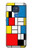 S3814 Composition de dessin au trait Piet Mondrian Etui Coque Housse pour Motorola Moto G Play (2021)