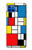 S3814 Composition de dessin au trait Piet Mondrian Etui Coque Housse pour Motorola Moto G 5G Plus