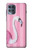 S3805 Flamant Rose Pastel Etui Coque Housse pour Motorola Moto G100
